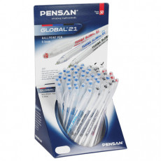 Ручка шариковая масляная PENSAN Global-21, АССОРТИ, узел 0,5 мм, линия письма 0,3 мм, дисплей, 2221/S Ручка шариковая масляная PENSAN Global-21, АССОРТИ, узел 0,5 мм, линия письма 0,3 мм, дисплей, 2221/S