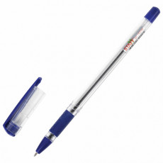 Ручка шариковая масляная с грипом STAFF Basic OBP-11, СИНЯЯ, узел 1 мм, линия письма 0,5 мм, 143744