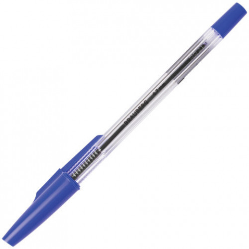 Ручка шариковая BRAUBERG Note, СИНЯЯ, корпус прозрачный, узел 0,7 мм, линия письма 0,35 мм, 141146