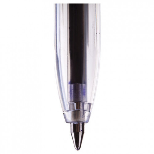 Ручка шариковая масляная СТАММ 111, СИНЯЯ, корпус прозрачный, узел 1 мм, линия письма 0,7 мм, РС21