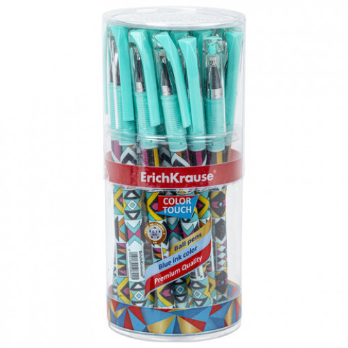 Ручка шариковая ERICH KRAUSE ColorTouch Ornament, СИНЯЯ, узел 0,7 мм, линия письма 0,35 мм, 50820