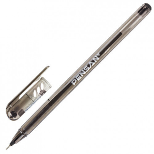Ручка шариковая масляная PENSAN My-Tech, ЧЕРНАЯ, игольчатый узел 0,7 мм, линия письма 0,35 мм, 2240/25