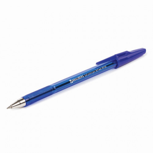 Ручка шариковая BRAUBERG Black Jack, СИНЯЯ, корпус тонированный синий, узел 0,7 мм, линия письма 0,35 мм, 141296