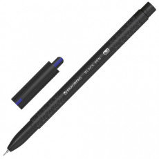 Ручка шариковая масляная BRAUBERG BLACK PEN, СИНЯЯ, игольчатый узел 0,7 мм, линия письма 0,35 мм, 144325