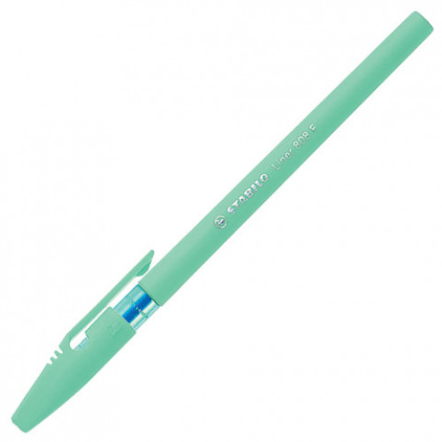 Ручка шариковая STABILO Liner Pastel, СИНЯЯ, корпус мятный, узел 0,7 мм, линия письма 0,3 мм, 808FP1041-2