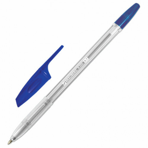 Ручки шариковые BRAUBERG X-333, НАБОР 8 ШТУК, СИНИЕ, узел 0,7 мм, линия письма 0,35 мм, 144527