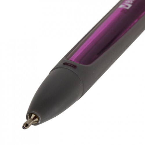 Ручка шариковая масляная BRAUBERG BOMB GT Metallic, СИНЯЯ, прорезиненный корпус ассорти, узел 0,7 мм, линия письма 0,35 мм, 143348