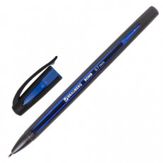 Ручка шариковая масляная BRAUBERG BOMB GT, СИНЯЯ, прорезиненный сине-черный корпус, узел 0,7 мм, линия письма 0,35 мм, 143345