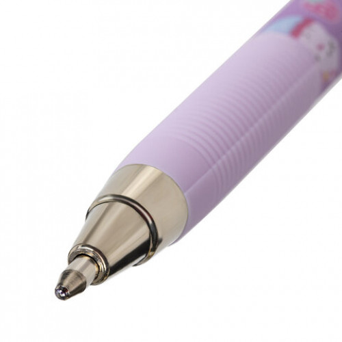 Ручка шариковая ЮНЛАНДИЯ PURRMAID, синяя, SOFT TOUCH покрытие, узел 0,7 мм, линия письма 0,35 мм, 143731