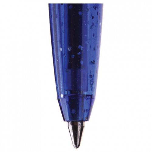 Ручка шариковая масляная СТАММ Южная ночь, СИНЯЯ, корпус тонированный синий, узел 0,7 мм, линия письма 0,5 мм, РК21