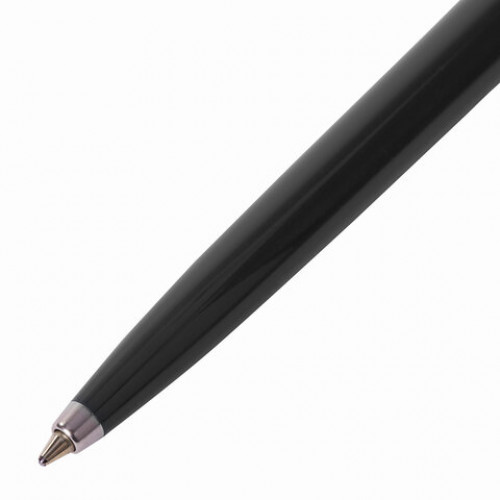 Ручка шариковая PARKER Jotter Plastic CT, корпус черный, детали из нержавеющей стали, синяя, R0033010