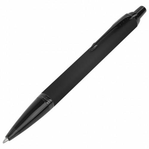 Ручка шариковая PARKER IM Achromatic Black BT, корпус черный матовый, нержавеющая сталь, синяя, 2127618