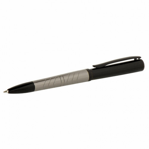 Ручка подарочная шариковая GALANT PUNCTUM, корпус черный/оружейный металл, детали черные, узел 0,7 мм, синяя, 143521