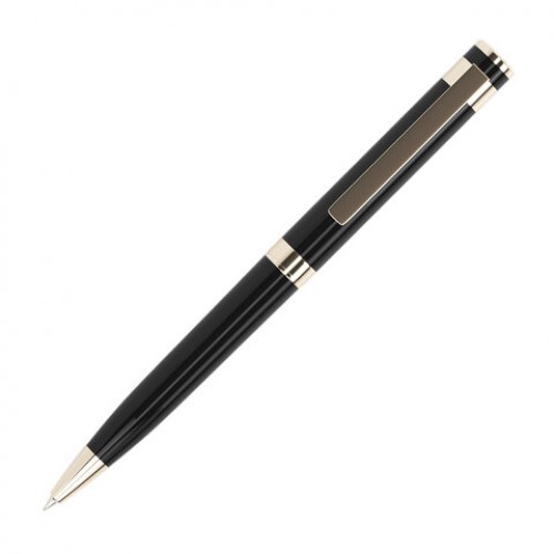 Ручка подарочная шариковая GALANT BERNINI, корпус черный, детали золото, узел 0,7 мм, линия письма 0,5 мм, синяя, 144177
