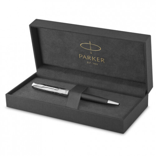 Ручка шариковая PARKER Sonnet Legacy of Flight, корпус серебристый, черная, 2227802