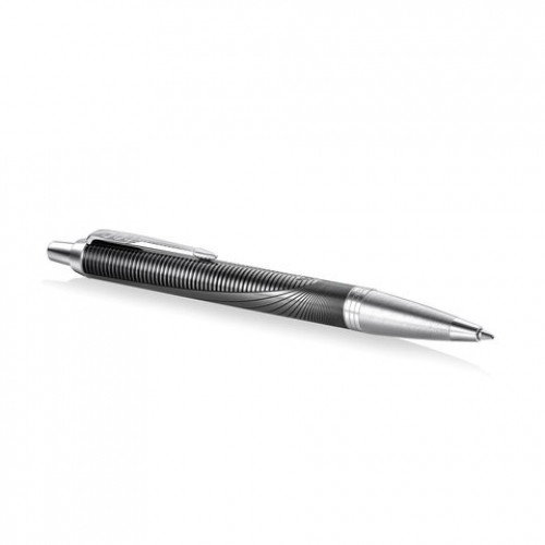 Ручка шариковая PARKER IM Metallic Pursuit CT, корпус темно-серый, хромированные детали, синяя, 2074144
