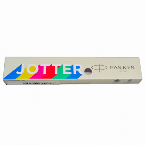 Ручка шариковая PARKER Jotter Orig Black, корпус черный, детали нержавеющая сталь, синяя, RG0033010
