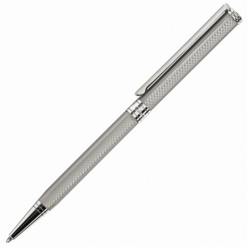 Ручка подарочная шариковая GALANT Stiletto Chrome, тонкий корпус, серебристый, хромированные детали, пишущий узел 0,7 мм, синяя, 140528