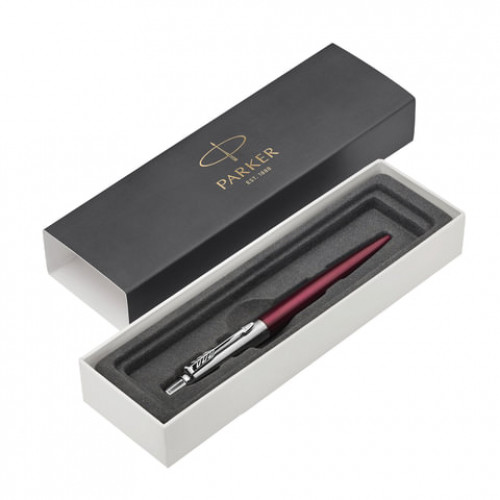 Ручка шариковая PARKER Jotter Core Portobello Purple CT, корпус пурпурный, хромированные детали, синяя, 1953192