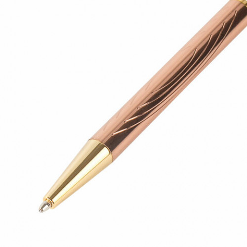 Ручка подарочная шариковая GALANT ASTRON GOLD, корпус розовое золото, детали золотистые, узел 0,7 мм, синяя, 143526