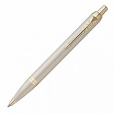Ручка шариковая PARKER IM Professionals Monochrome Champagne, корпус шампань, сталь, синяя, 2172956