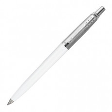 Ручка шариковая PARKER Jotter Plastic CT, корпус белый, детали из нержавеющей стали, синяя, R0032930 Ручка шариковая PARKER Jotter Plastic CT, корпус белый, детали из нержавеющей стали, синяя, R0032930