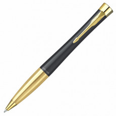 Ручка шариковая Parker Urban Twist Black GT, корп. черный, позолоч. дет, синяя, 2143640