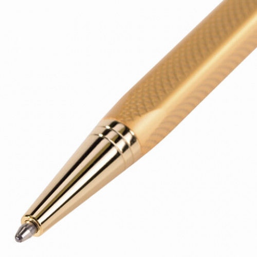 Ручка подарочная шариковая GALANT Stiletto Gold, тонкий корпус, золотистый, золотистые детали, пишущий узел 0,7 мм, синяя, 140527