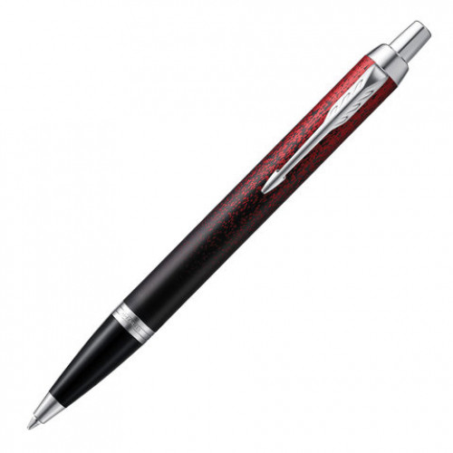 Ручка шариковая PARKER IM Red Ignite CT, корпус черный матовый, хромированные детали, синяя, 2074031