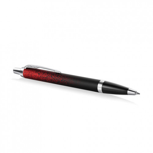 Ручка шариковая PARKER IM Red Ignite CT, корпус черный матовый, хромированные детали, синяя, 2074031