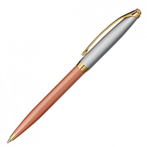 Ручка подарочная шариковая GALANT DECORO ROSE, корпус хром/розовый, детали золотистые, узел 0,7 мм, синяя, 143505