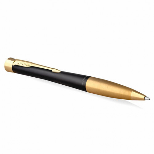 Ручка шариковая Parker Urban Twist Black GT, корп. черный, позолоч. дет, синяя, 2143640