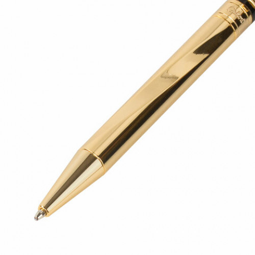 Ручка подарочная шариковая GALANT ALLUSION, корпус черный/золотой, детали золотистые, узел 0,7 мм, синяя, 143522