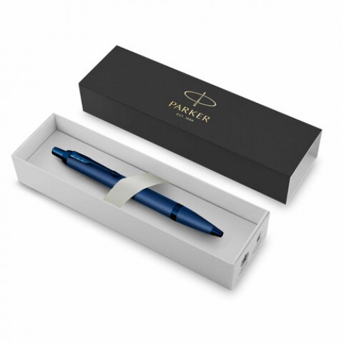Ручка шариковая PARKER IM Professionals Monochrome Blue, корпус синий металлик, сталь, синяя, 2172966