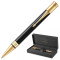 Ручка шариковая PARKER Duofold Classic Black GT, корпус черный, позолоченные детали, черная, 1931386