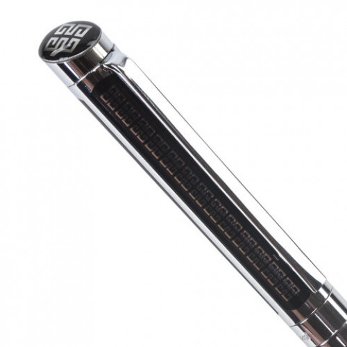 Ручка подарочная шариковая GALANT Olympic Chrome, корпус хром с черным, хромированные детали, пишущий узел 0,7 мм, синяя, 140614