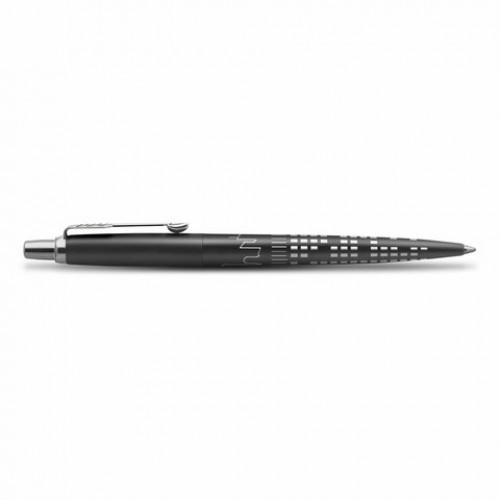 Ручка шариковая PARKER Jotter New York Black CT, корпус черный лак, детали из нержавеющей стали, синяя, 2187554