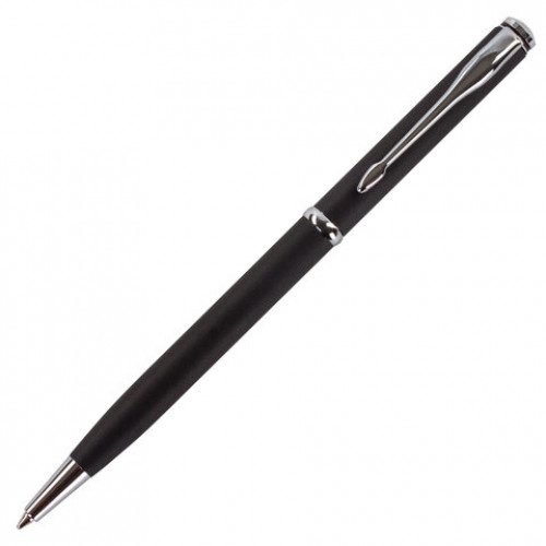 Ручка подарочная шариковая GALANT Arrow Chrome Grey, корпус серый, хромированные детали, пишущий узел 0,7 мм, синяя, 140652