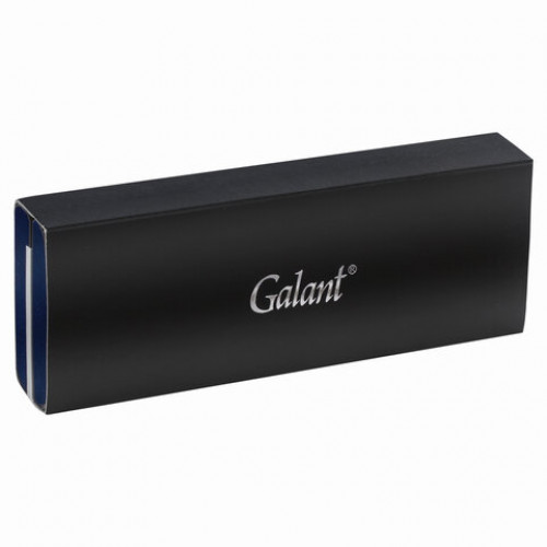 Ручка подарочная шариковая GALANT Antic, корпус черный с серебристым, золотистые детали, пишущий узел 0,7 мм, синяя, 140388