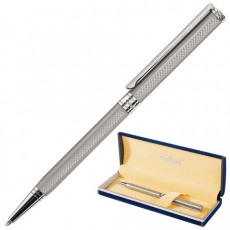 Ручка подарочная шариковая GALANT Stiletto Chrome, тонкий корпус, серебристый, хромированные детали, пишущий узел 0,7 мм, синяя, 140528