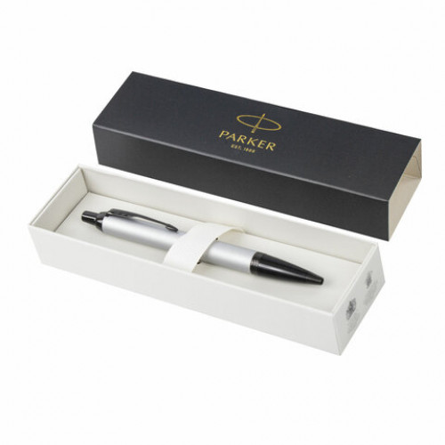 Ручка шариковая PARKER IM Achromatic Grey BT, корпус серый матовый, нержавеющая сталь, синяя, 2127752
