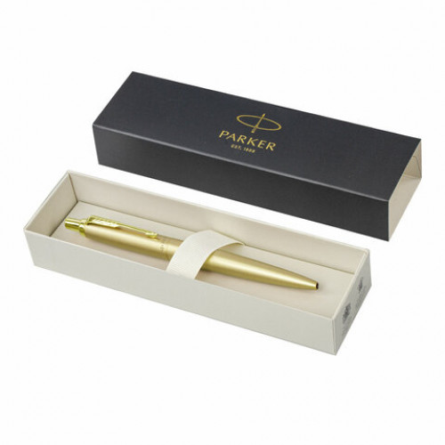 Ручка шариковая PARKER Jotter XL Monochrome Gold GT, корпус золотой, нержавеющая сталь, синяя,2122754