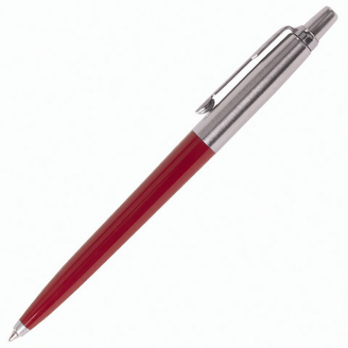 Ручка шариковая PARKER Jotter Plastic CT, корпус красный, детали из нержавеющей стали, синяя, R0033330