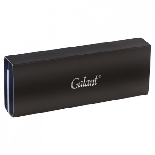 Ручка подарочная шариковая GALANT ABRIS, корпус черный, золотистые детали, узел 0,7 мм, синяя, 143500