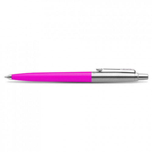 Ручка шариковая PARKER Jotter Orig Magenta, корпус розовый, детали хром, блистер, синяя, 2075996