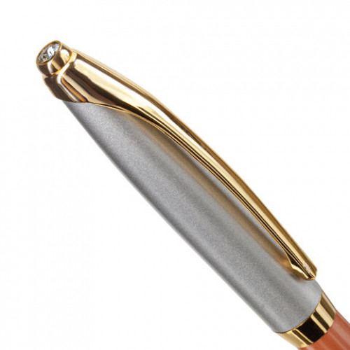 Ручка подарочная шариковая GALANT DECORO ROSE, корпус хром/розовый, детали золотистые, узел 0,7 мм, синяя, 143505