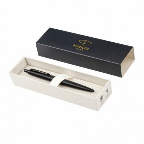 Ручка шариковая PARKER Jotter XL Monochrome Black BT, корпус черный, нержавеющая сталь, синяя, 2122753
