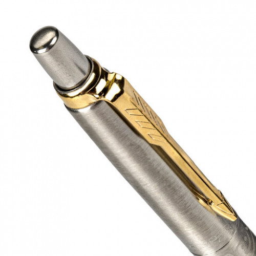 Ручка шариковая PARKER Jotter SE Russia GT, корпус серебристый, сталь, позолоченные детали, синяя, 2126175