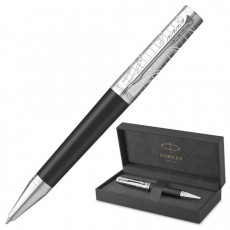 Ручка шариковая PARKER Ingenuity Legacy of Flight, корпус серебристый, черная, 2227810