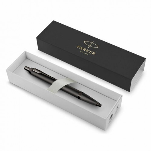 Ручка шариковая PARKER IM Professionals Monochrome Titanium, корпус темно-серый, сталь, синяя, 2172961